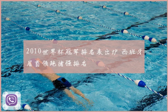 2010世界杯冠军排名表出炉 西班牙居首领跑诸强排名